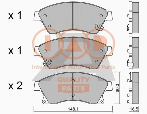 Brake Pad Set, disc brake (704-20100P)