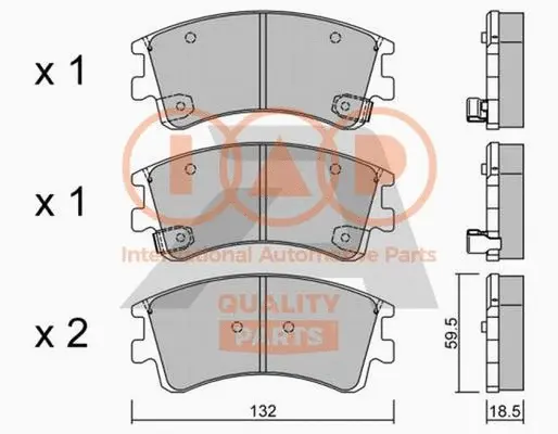 Brake Pad Set, disc brake (704-11057P)