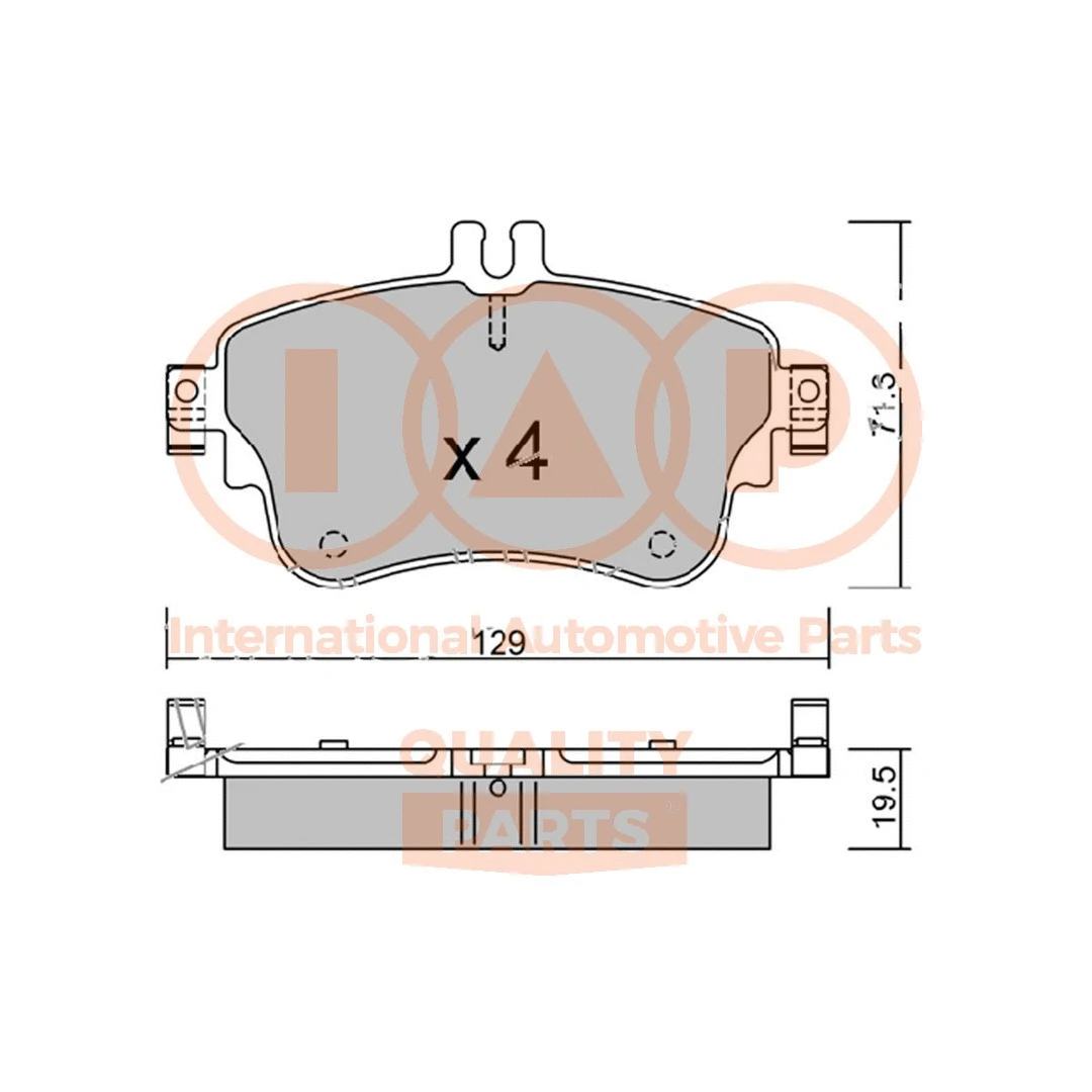 Brake Pad Set, disc brake (704-54000)