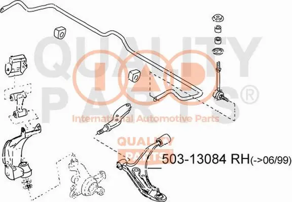 Control/Trailing Arm, wheel suspension (503-13084)