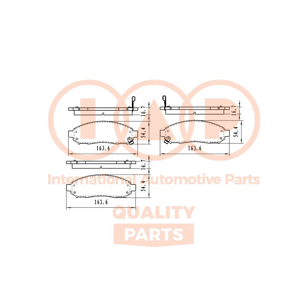 Brake Pad Set, disc brake (704-13047)