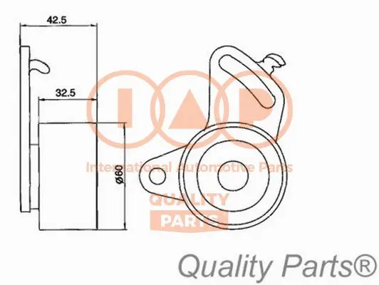 Tensioner Pulley, timing belt (127-17050)