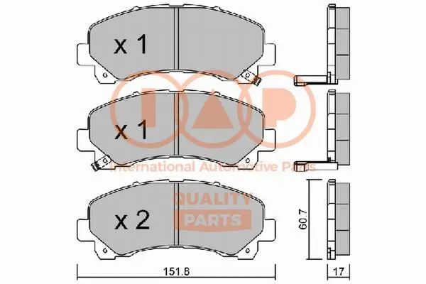 Brake Pad Set, disc brake (704-09023P)
