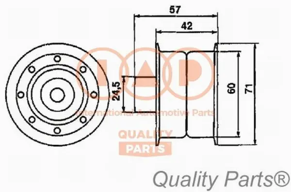 Tensioner Pulley, timing belt (127-13051)