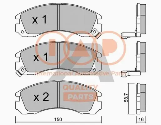 Brake Pad Set, disc brake (704-12021P)