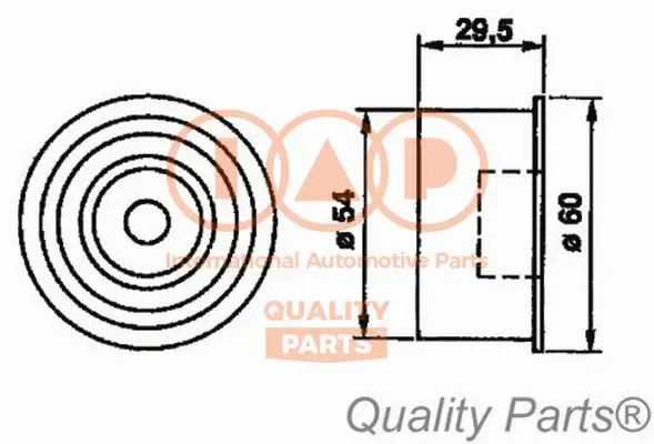 Tensioner Pulley, timing belt (127-17093)