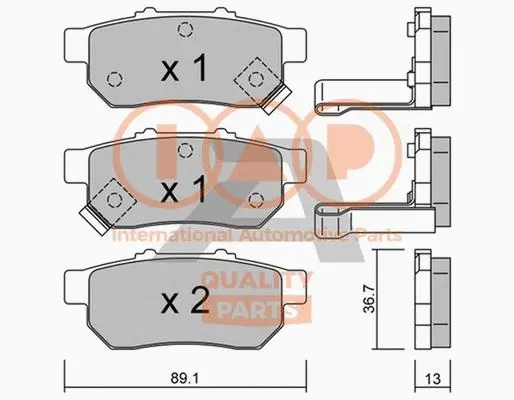 Brake Pad Set, disc brake (704-06016P)