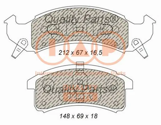 Brake Pad Set, disc brake (704-05010)