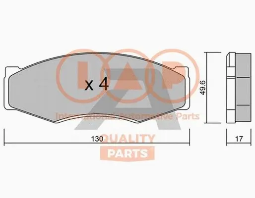 Brake Pad Set, disc brake (704-13040P)