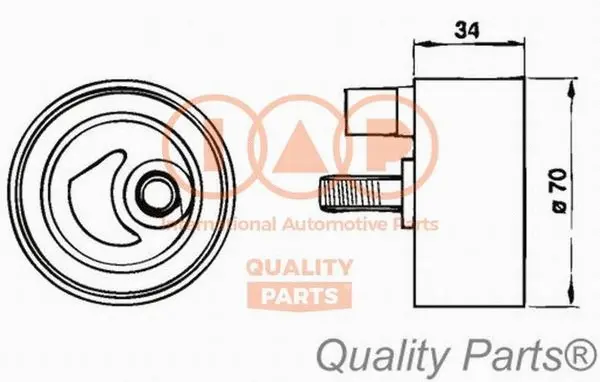 Tensioner Pulley, timing belt (127-15040)