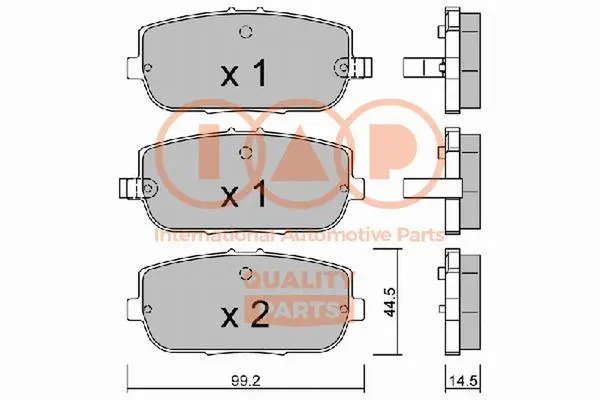 Brake Pad Set, disc brake (704-11039P)