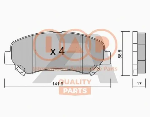 Brake Pad Set, disc brake (704-13102P)