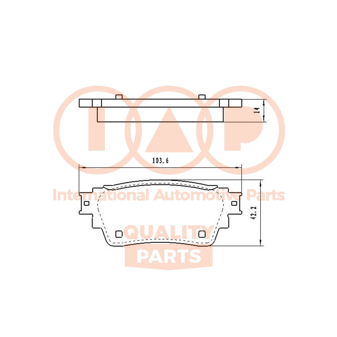 Brake Pad Set, disc brake (704-12073)