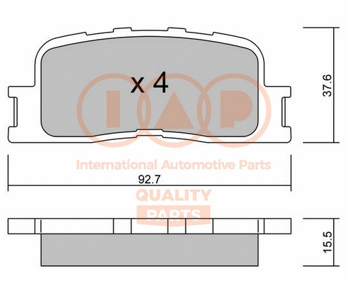 Brake Pad Set, disc brake (704-17187)