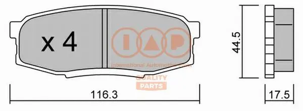 Brake Pad Set, disc brake (704-17211P)