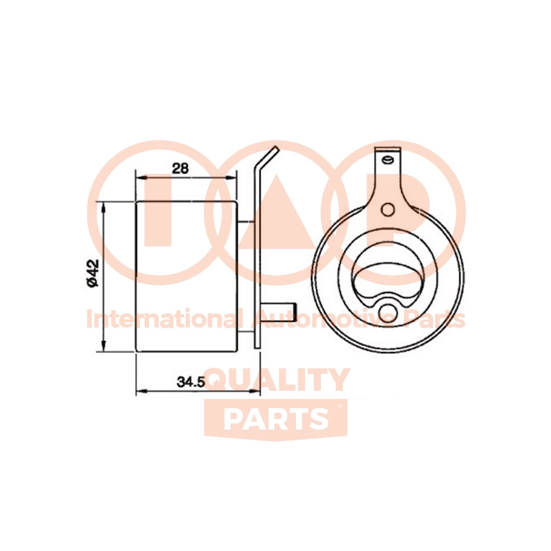 Tensioner Pulley, timing belt (127-20080)