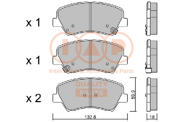 Brake Pad Set, disc brake (704-07130P)