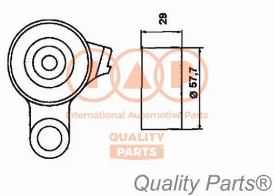 Tensioner Pulley, timing belt (127-17095)