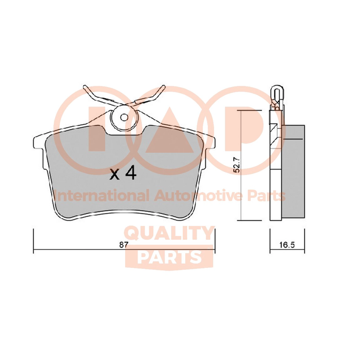 Brake Pad Set, disc brake (704-52001)