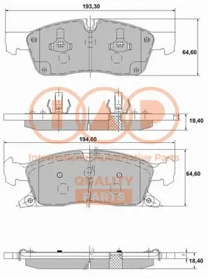 Brake Pad Set, disc brake (704-10051X)