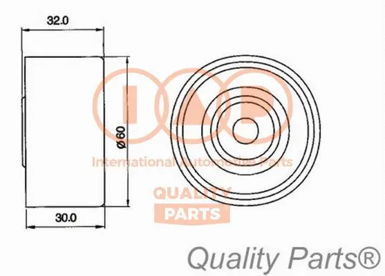 Tensioner Pulley, timing belt (127-11053)