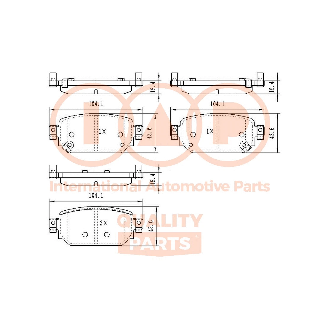 Brake Pad Set, disc brake (704-11120)