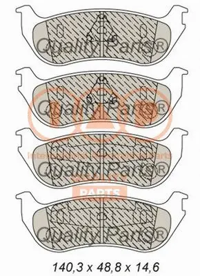 Brake Pad Set, disc brake (704-04014)