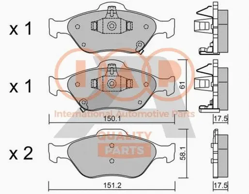 Brake Pad Set, disc brake (704-17004P)