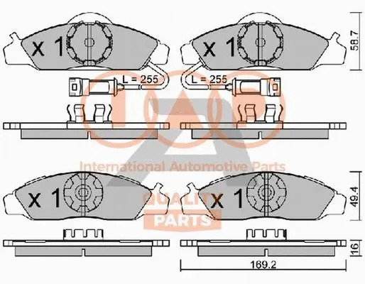 Brake Pad Set, disc brake (704-18022P)