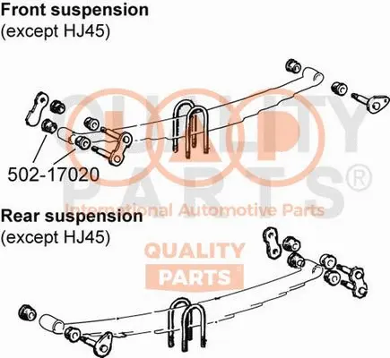 Bushing, leaf spring (502-17020)