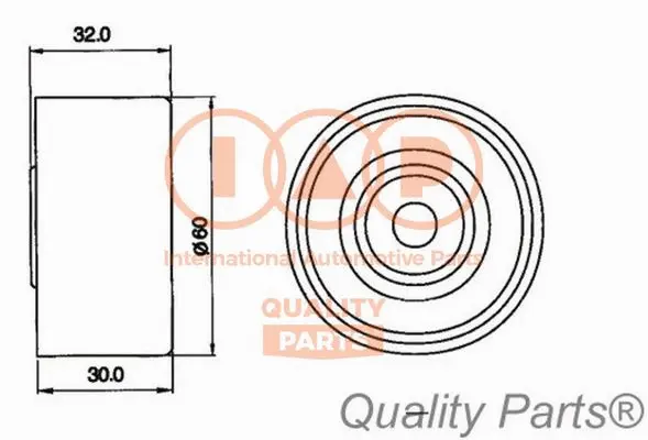 Tensioner Pulley, timing belt (127-21041)