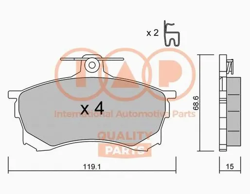 Brake Pad Set, disc brake (704-12080P)