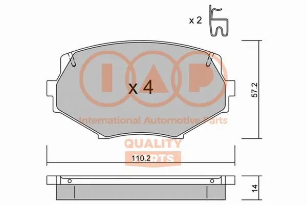 Brake Pad Set, disc brake (704-11033P)