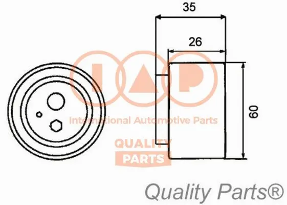 Tensioner Pulley, timing belt (127-21050)