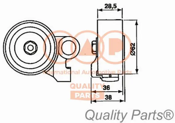Tensioner Pulley, timing belt (127-17054)