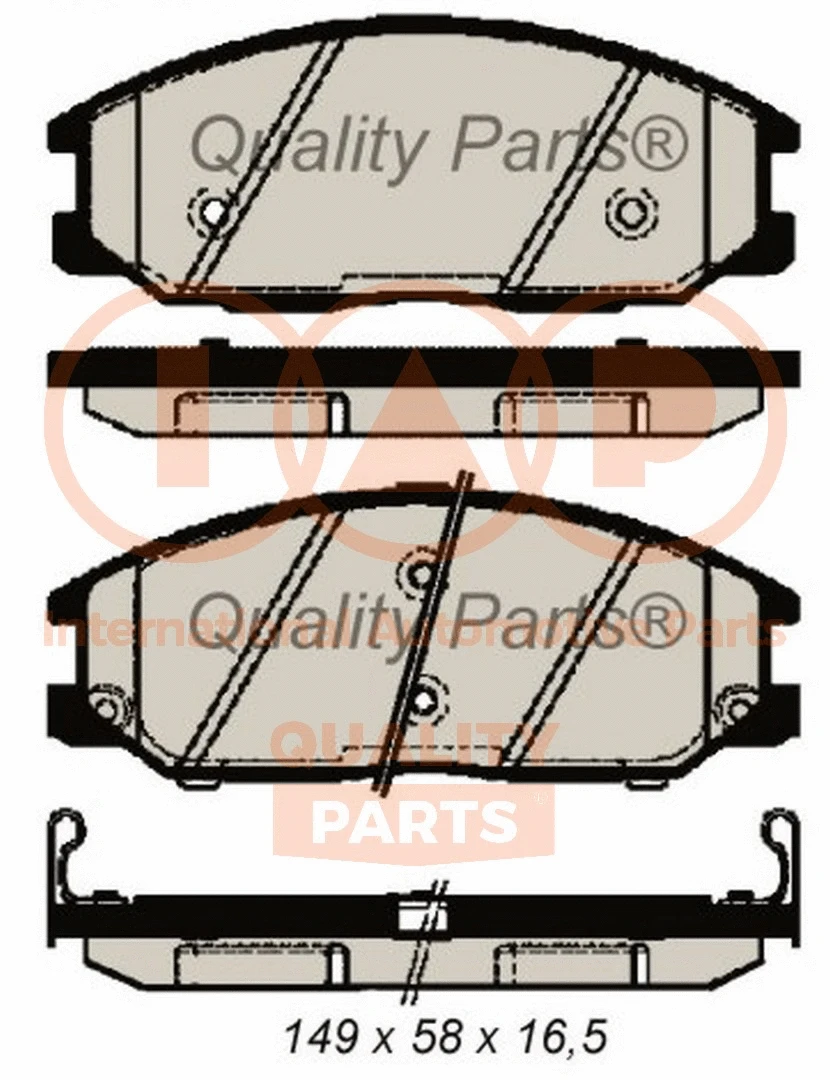 Brake Pad Set, disc brake (704-07085G)