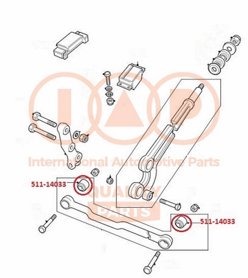 Mounting, control/trailing arm