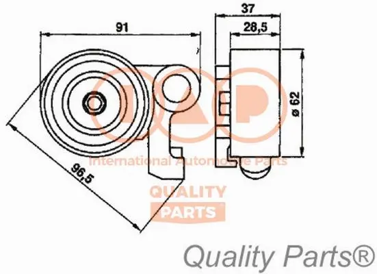 Tensioner Pulley, timing belt (127-17067)