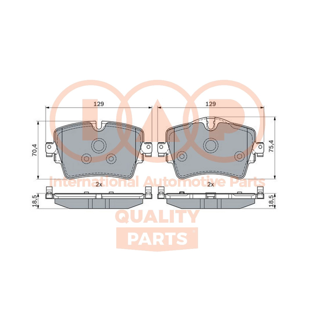 Brake Pad Set, disc brake (704-51002)