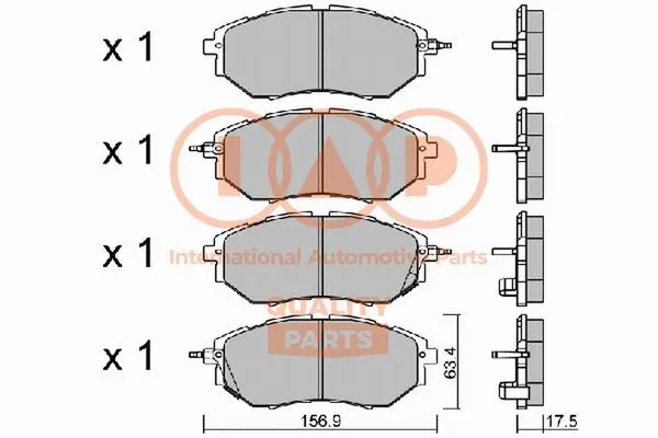 Brake Pad Set, disc brake (704-15035P)