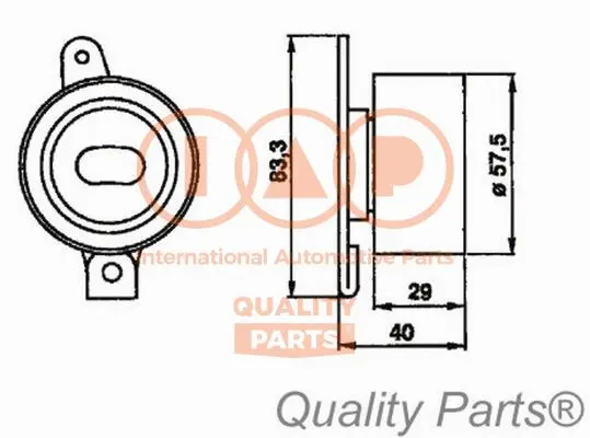 Tensioner Pulley, timing belt (127-17091)
