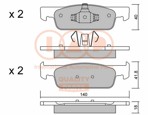 Brake Pad Set, disc brake (704-00101P)