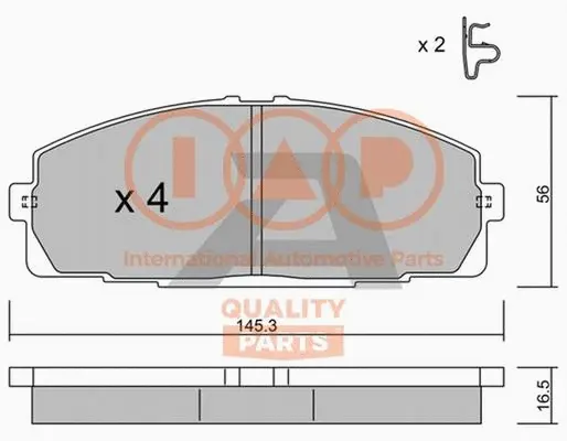 Brake Pad Set, disc brake (704-17064P)