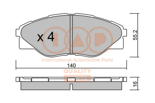 Brake Pad Set, disc brake (704-17162P)