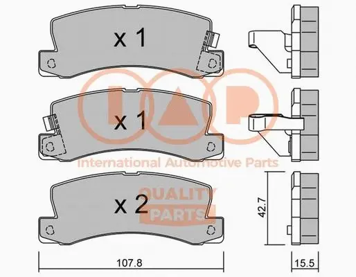 Brake Pad Set, disc brake (704-17097P)