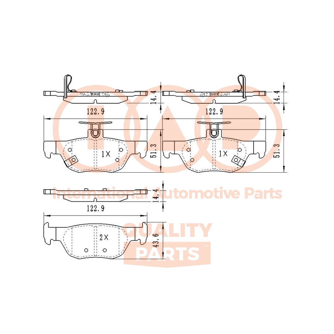 Brake Pad Set, disc brake (704-11123)