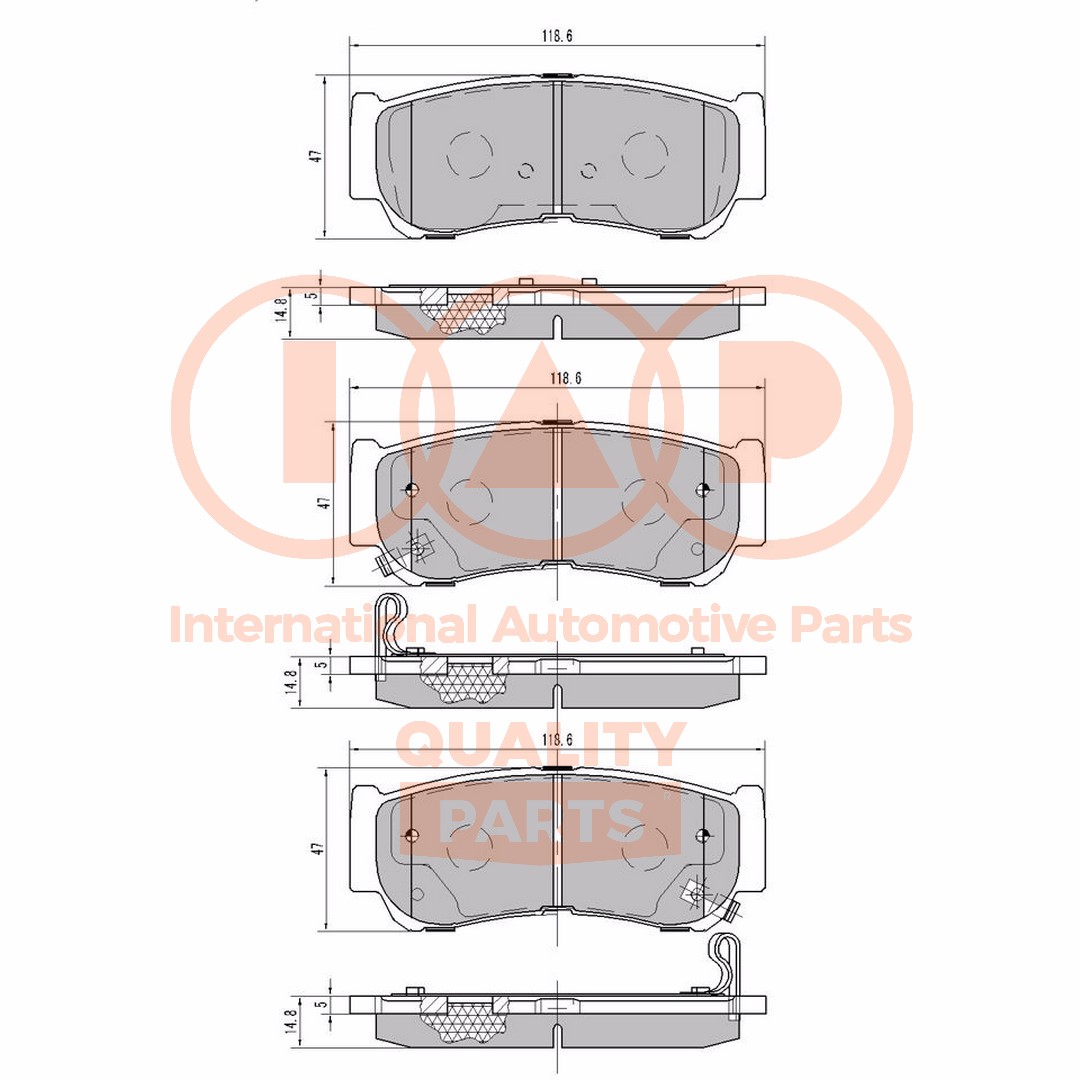 Brake Pad Set, disc brake (704-07089X)
