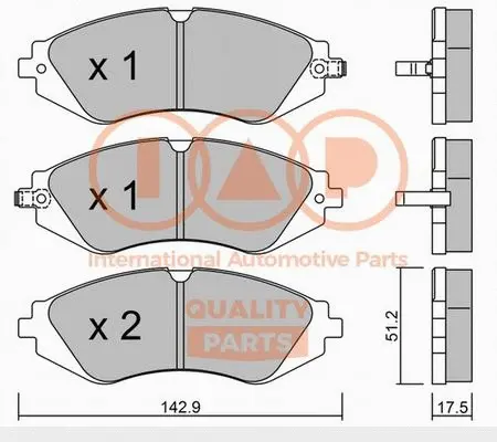 Brake Pad Set, disc brake (704-20034P)