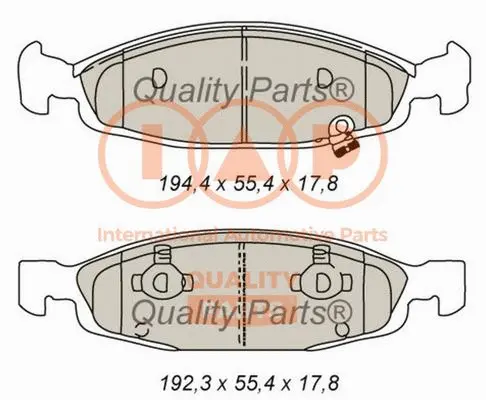 Brake Pad Set, disc brake (704-10044)