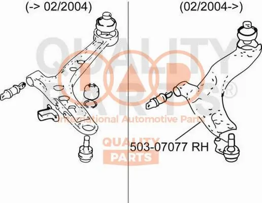Control/Trailing Arm, wheel suspension (503-07077)